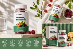 Plant-Based Daily Fiber Gummies – Fruit Flavored | Digestive & Gut Support – 60 Count