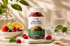 Plant-Based Daily Fiber Gummies – Fruit Flavored | Digestive & Gut Support – 60 Count