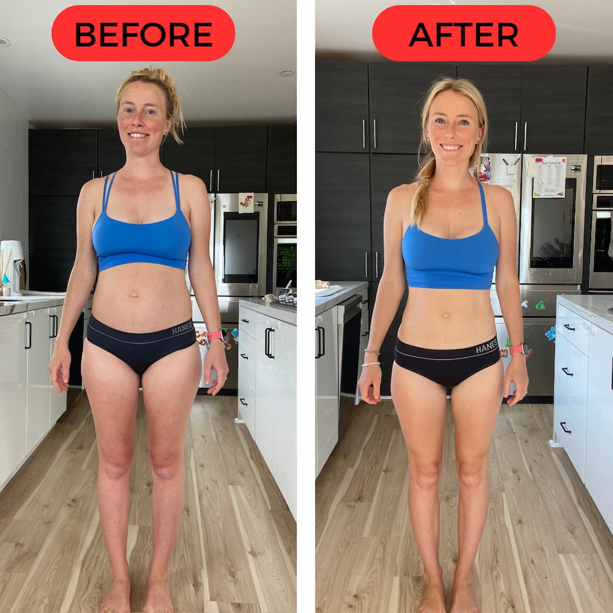 Before and after wellness inspiration